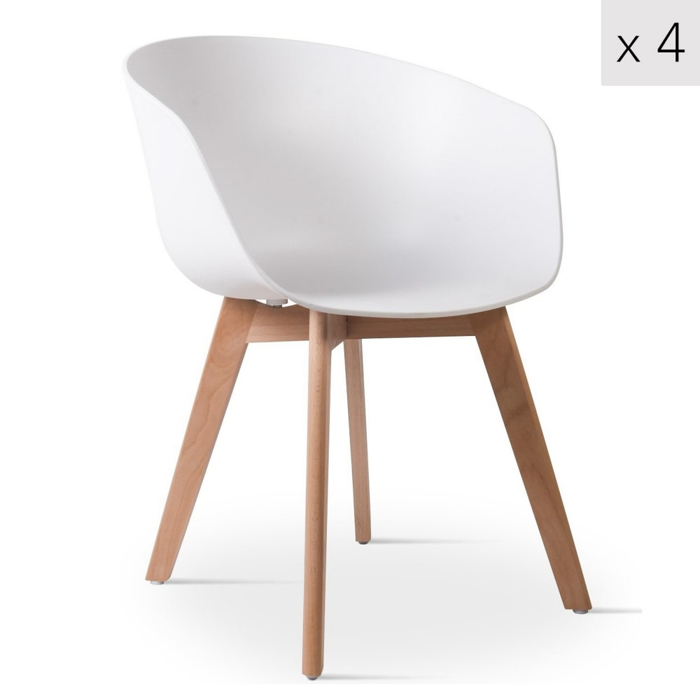 Lot 4 chaises salle - scandinaves