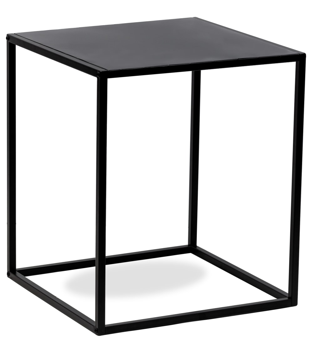 Mesa auxiliar estilo industrial en acero negro - Maisons du Monde