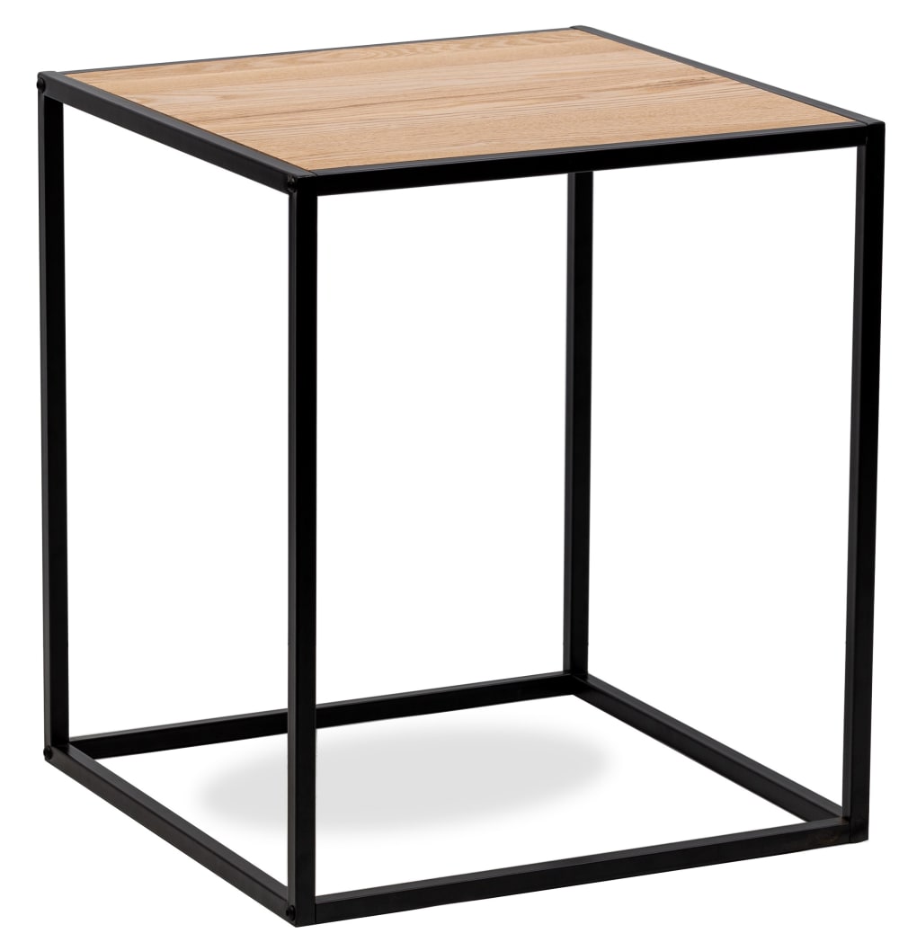 Mesa auxiliar estilo industrial en acero negro - Maisons du Monde