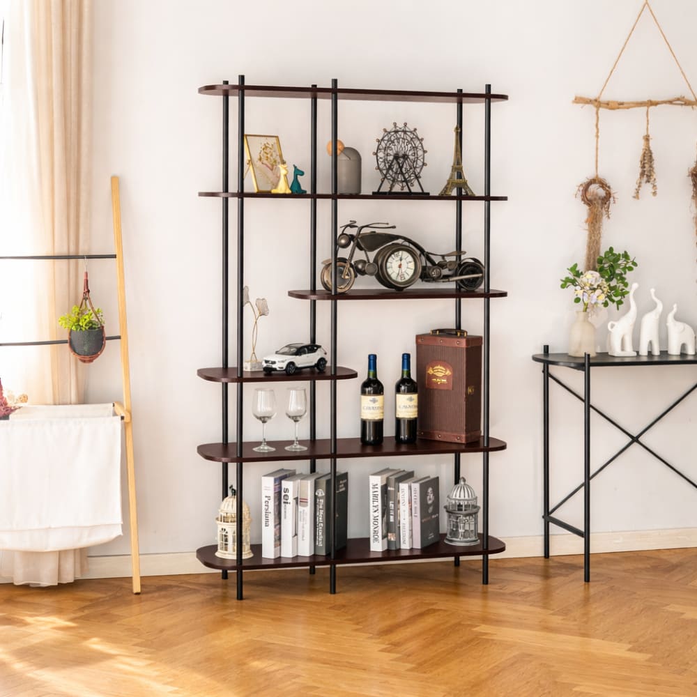 Nordlys Bücherregal aus Metall und Holz Braun style modern Braun Metall