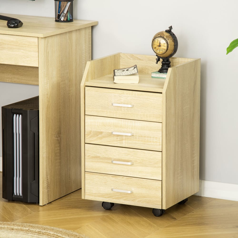 Cajonera de oficina 40x36x65 cm madera natural - Maisons du Monde