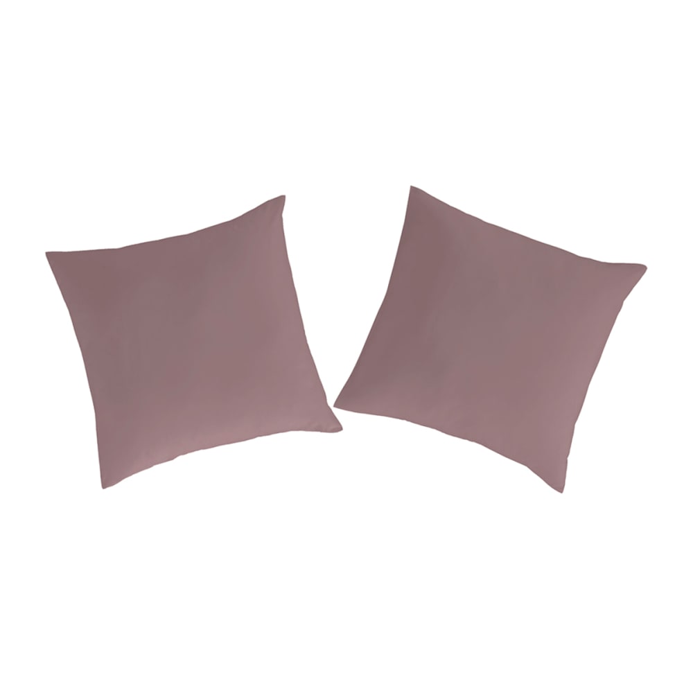 2 fundas de almohada 65x65 malva