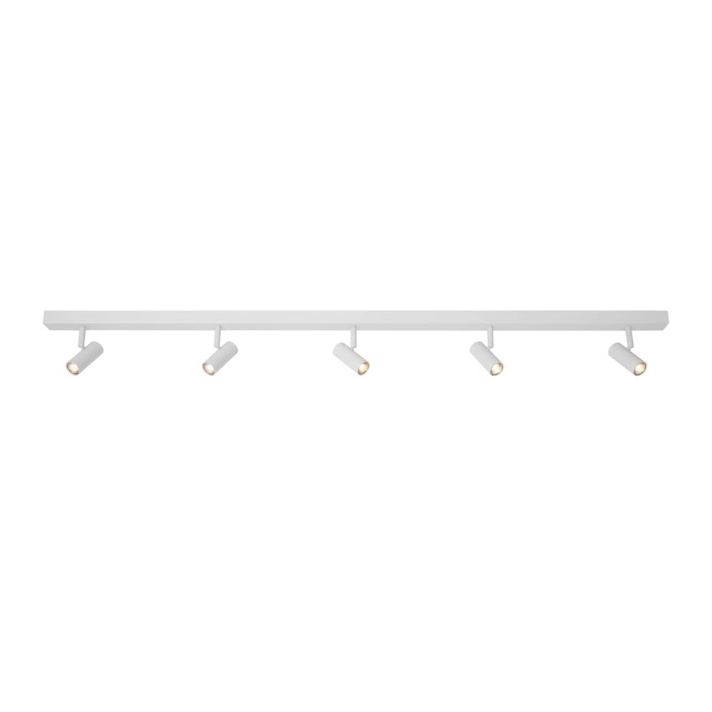 Plafonnier LED linéaire blanc minimaliste avec 5 points lumineux