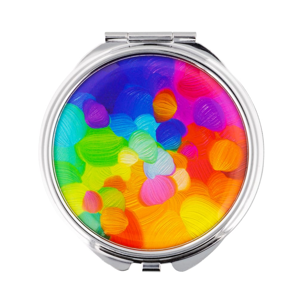 Miroir de poche  multicolore acier inoxydable 6 x 6 x 0 cm - Maisons du Monde