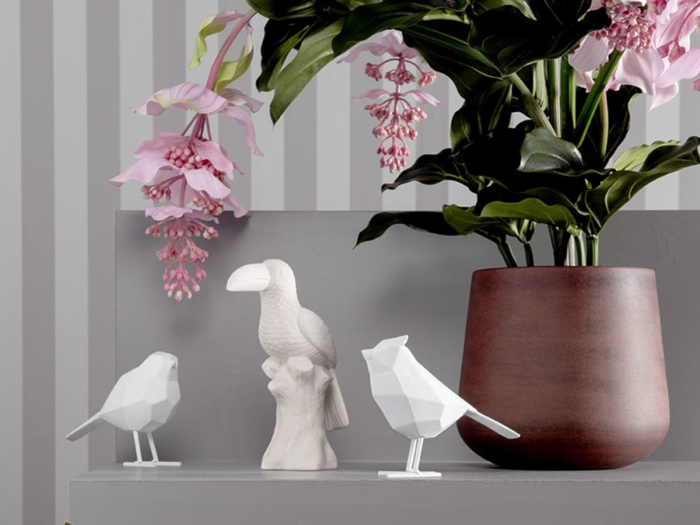 Statue décorative Petit Oiseau Origamie en polyrésine - Hauteur 17 cm - Maisons du Monde