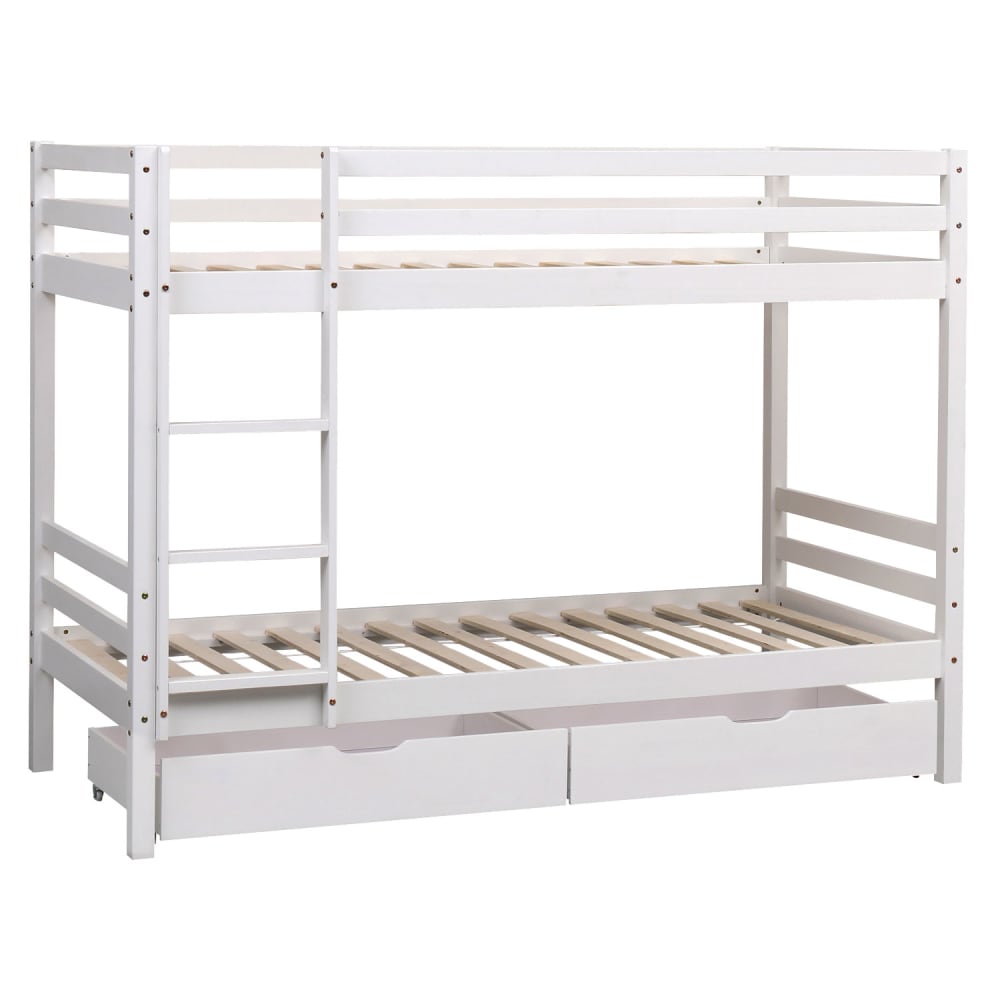 Kinder-Etagenbett mit Schubladen 190x90cm weiß - Maisons Du Monde
