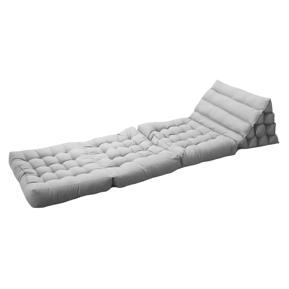 Matelas de sol modulable en coton gris clair