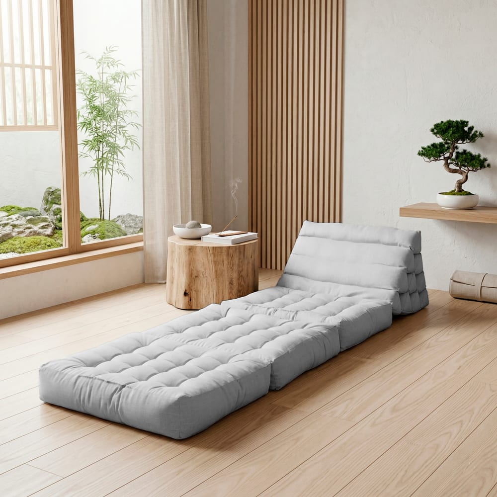 Matelas modulaire sol polyuréthane gris clair 60x40x50 cm