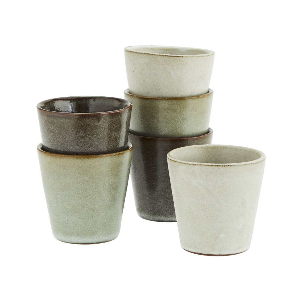 Lot de 4 tasses en céramique multicolore