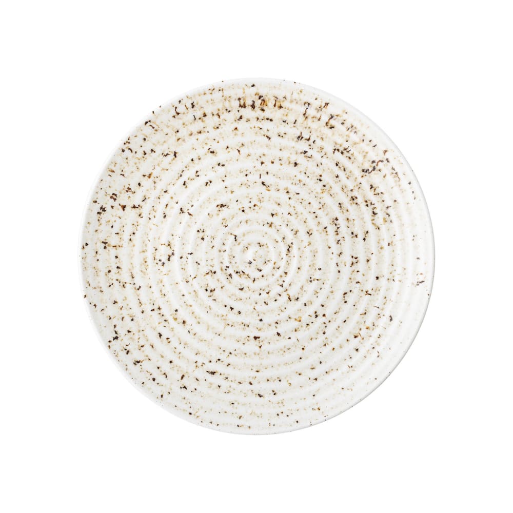 Plato de gres blanco