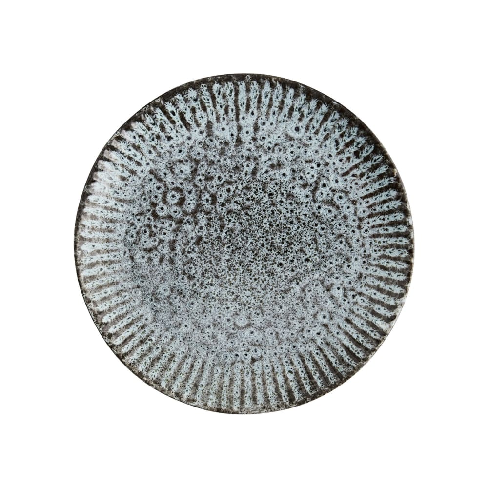 Assiette en céramique bleu