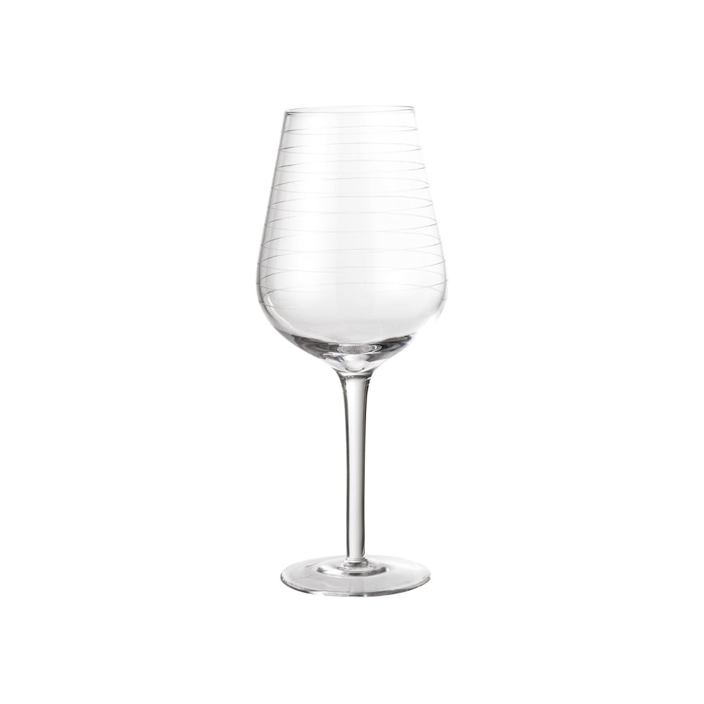 Verre à vin en verre transparent