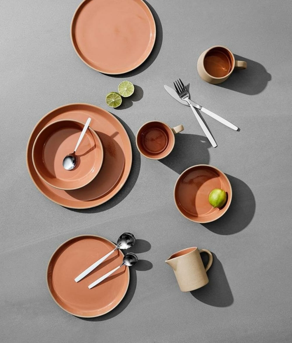 Vajilla de acero inoxidable plateada - Maisons du Monde