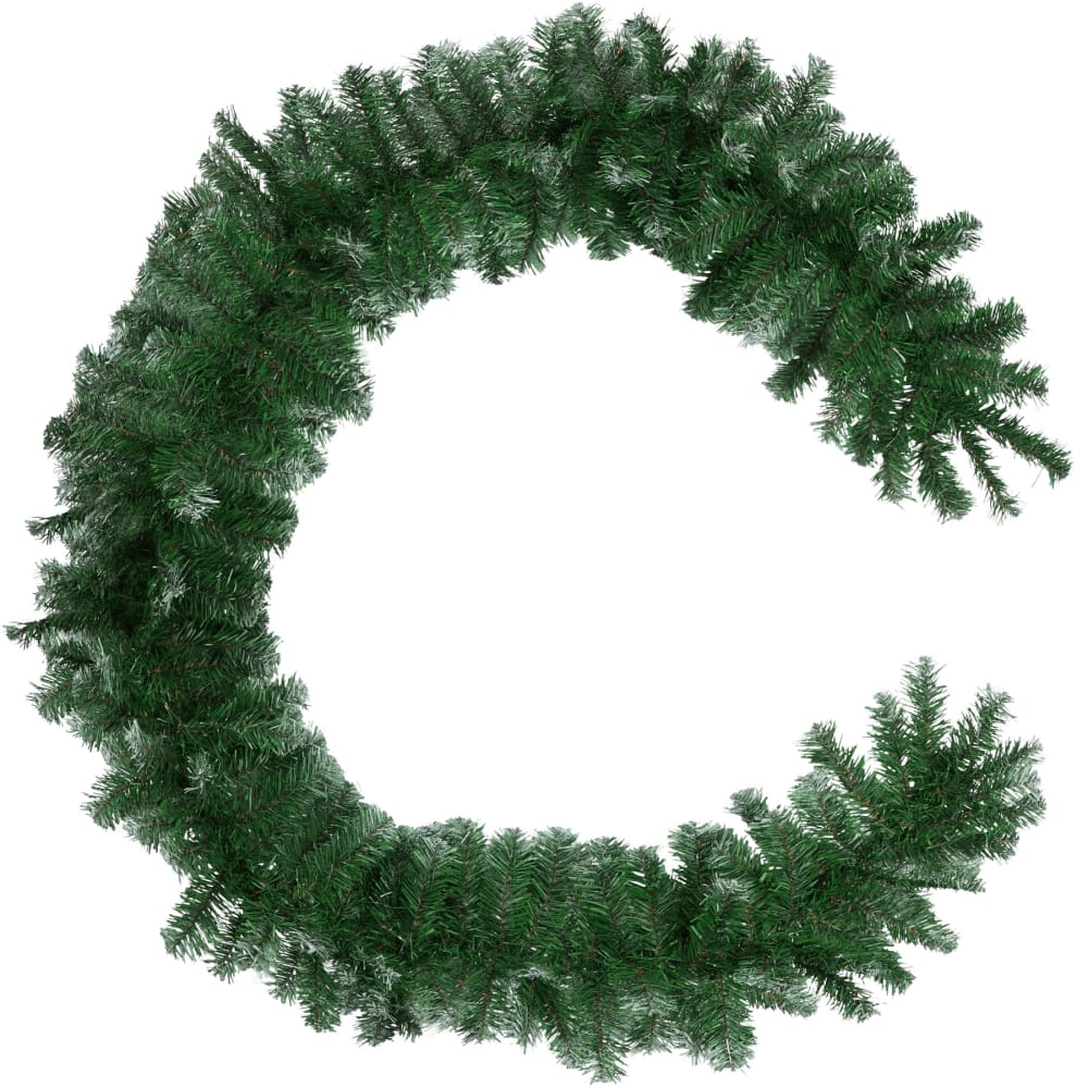 Guirnalda de navidad verde con puntas blancas 2,7 m verde