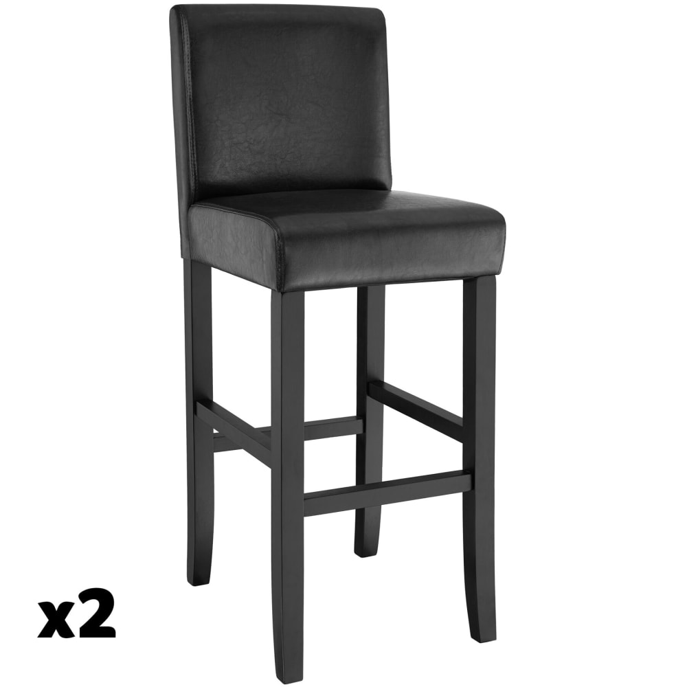 Lot 2 tabourets - cuir
