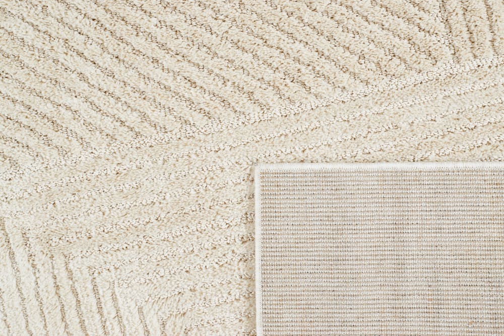 Tapis salon motif en 3d crème - 80x150 cm — vue 4