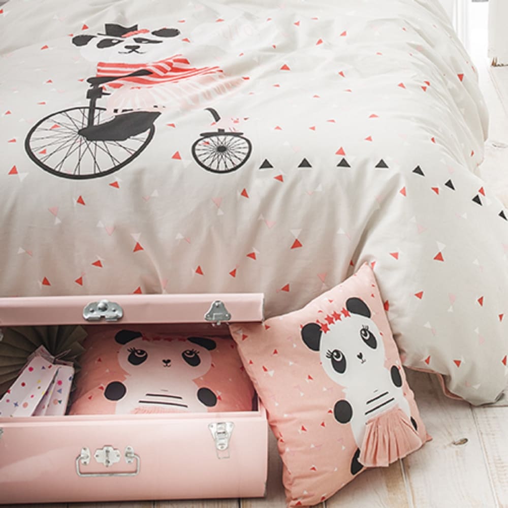 Coussin enfant imprimé panda coton 40x40cm - Maisons du Monde