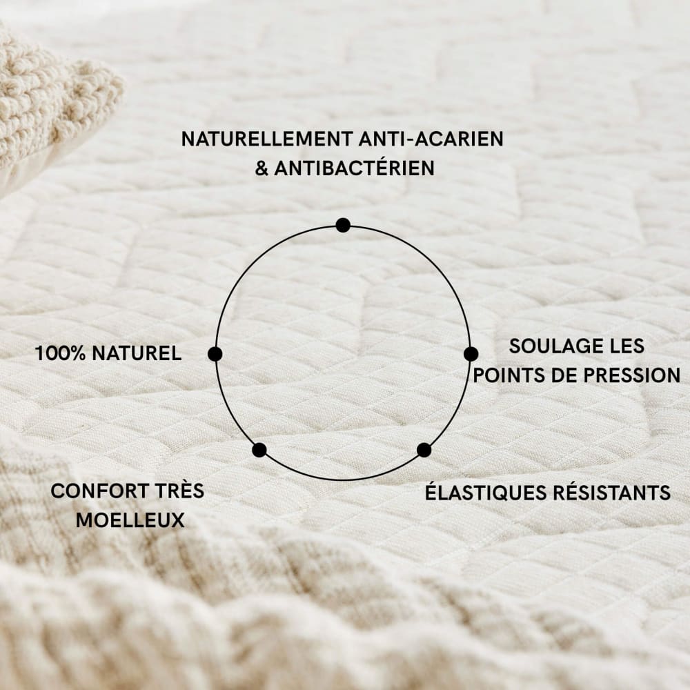 Surmatelas latex naturel 90x190