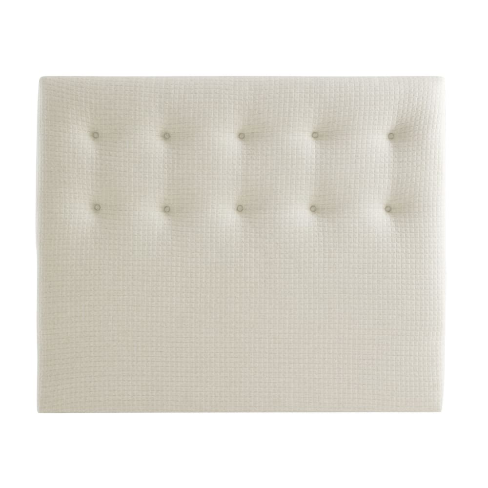 Tête de lit déco capitonnée écru 180 cm
