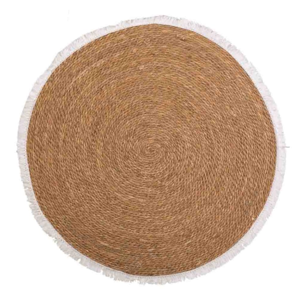 Alfombra fibra natural tejido artesanal : d100x1h cm