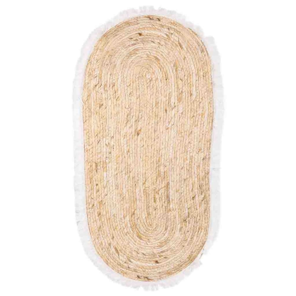 Alfombra fibra natural tejido artesanal : 100x50x1h cm