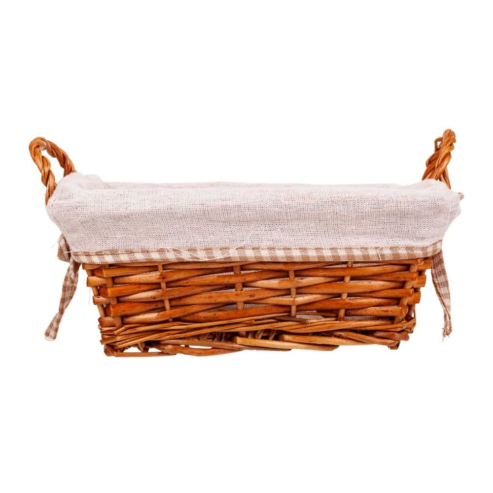 Panera mimbre forrada marrón 25x18x10h cm - Maisons du Monde