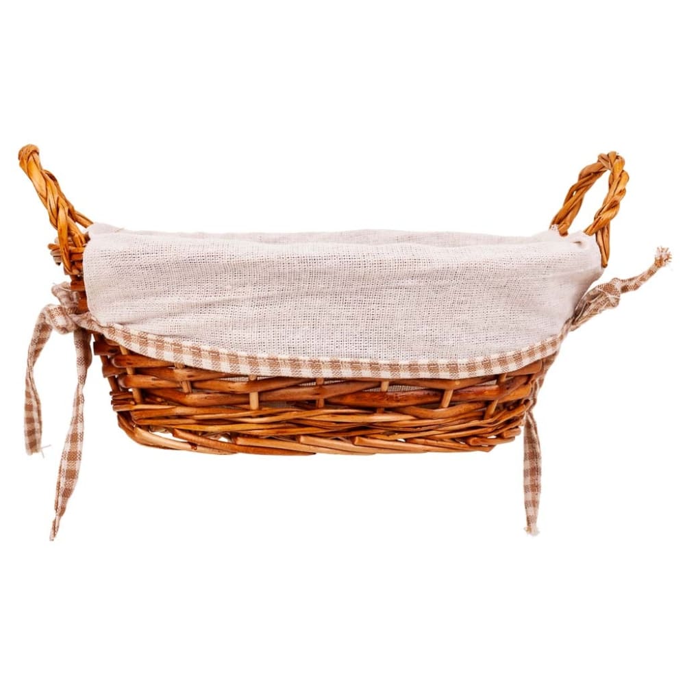 Panera mimbre forrada marrón 26x18x11h cm - Maisons du Monde