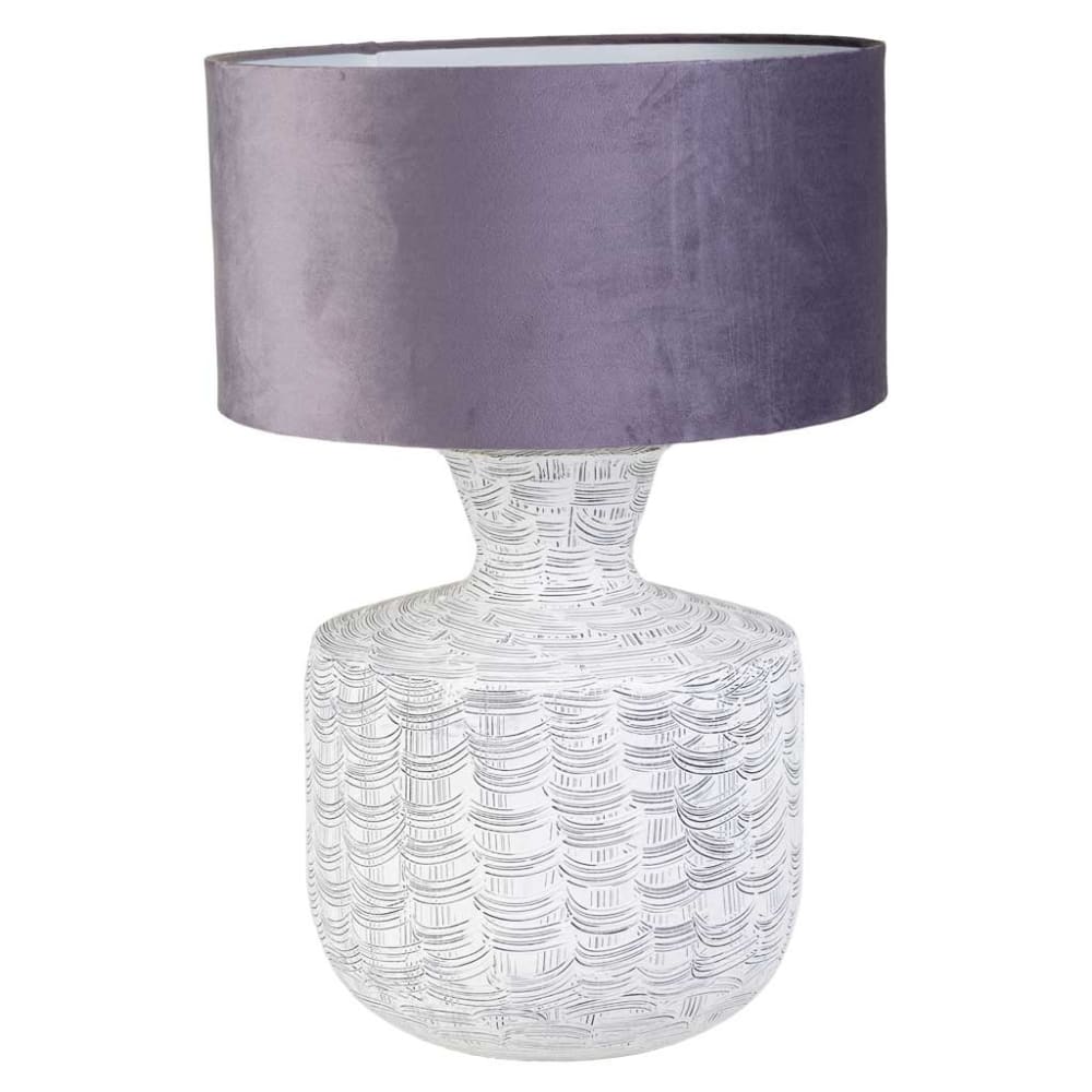 Lámpara de mesa de metal blanca 35x35x69
