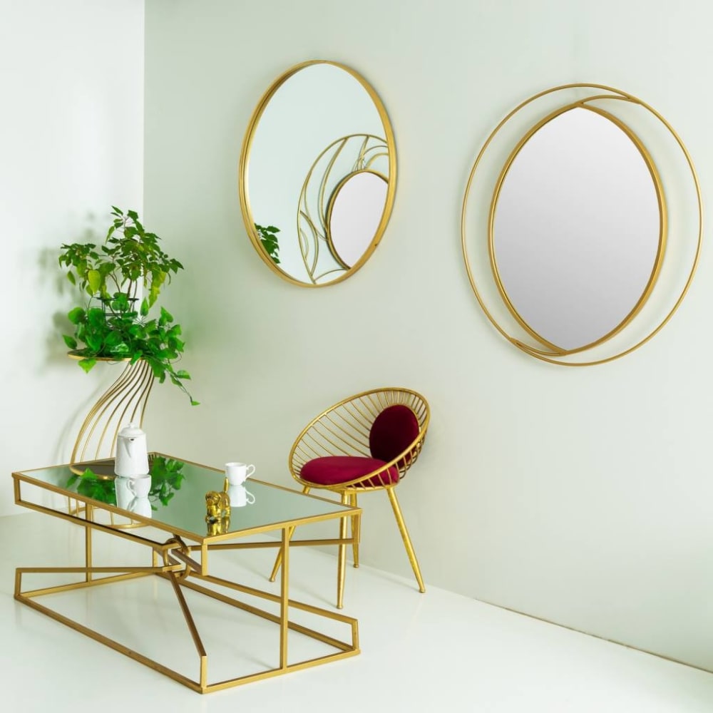 Espejo de pared dorado : d86,5x3h cm - Maisons du Monde