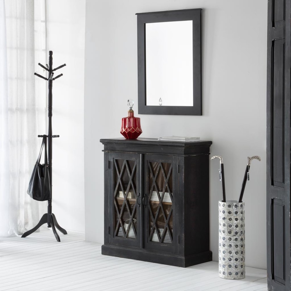 Espejo de madera negro 70x03x90 - Maisons du Monde