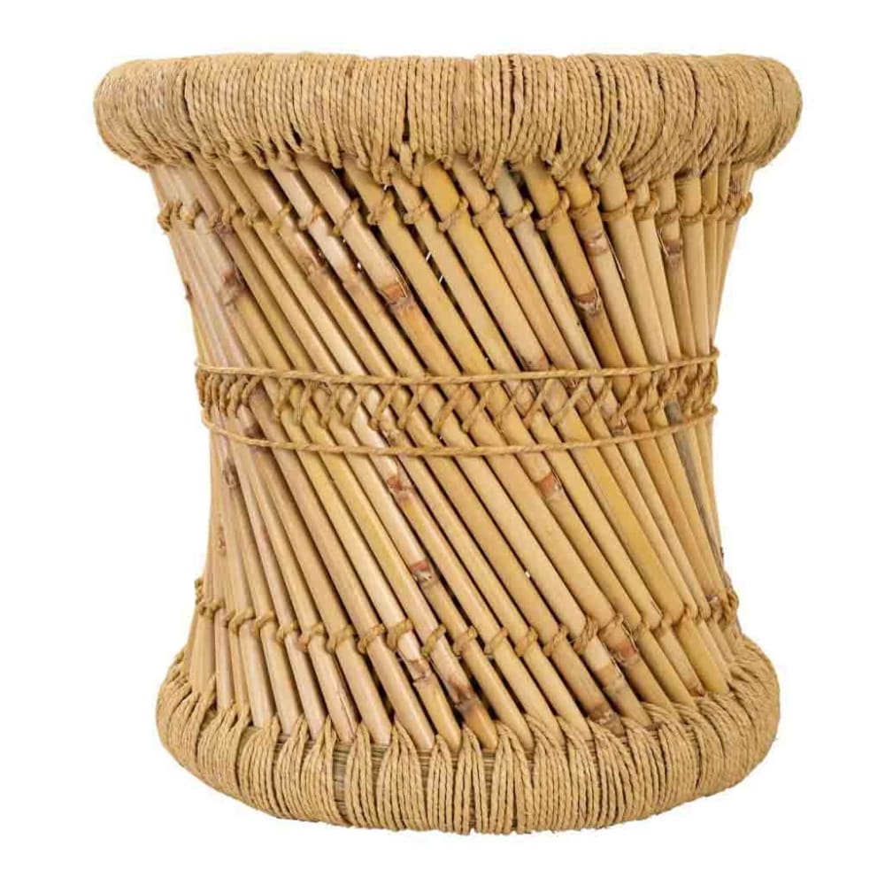 Set 2 taburetes de bambú y cuerda marrones - Maisons du Monde