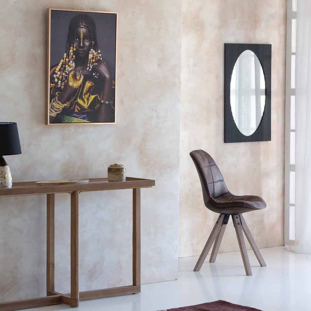 Silla tapizada marrón 48x44x47/84 - Maisons du Monde