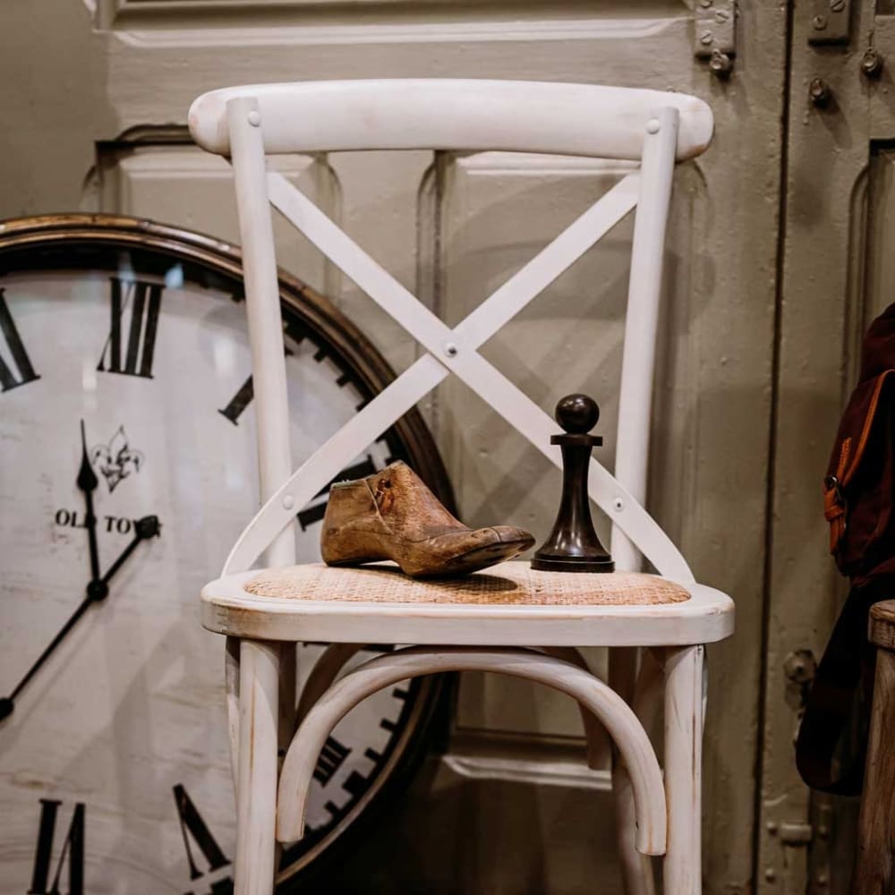 Silla de madera y asiento de ratan 44x42x46/88h cm - Maisons du Monde