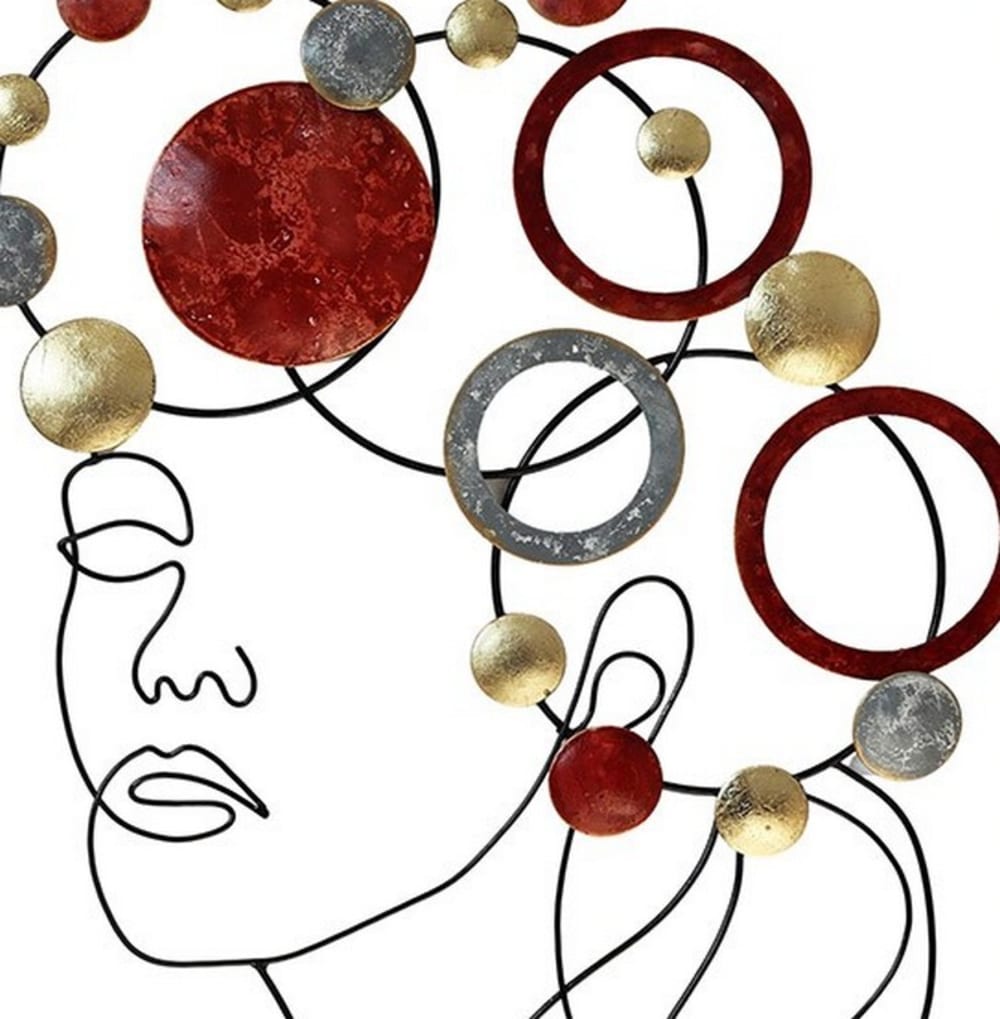 Décoration murale en métal woman 54x50x3 - Maisons du Monde