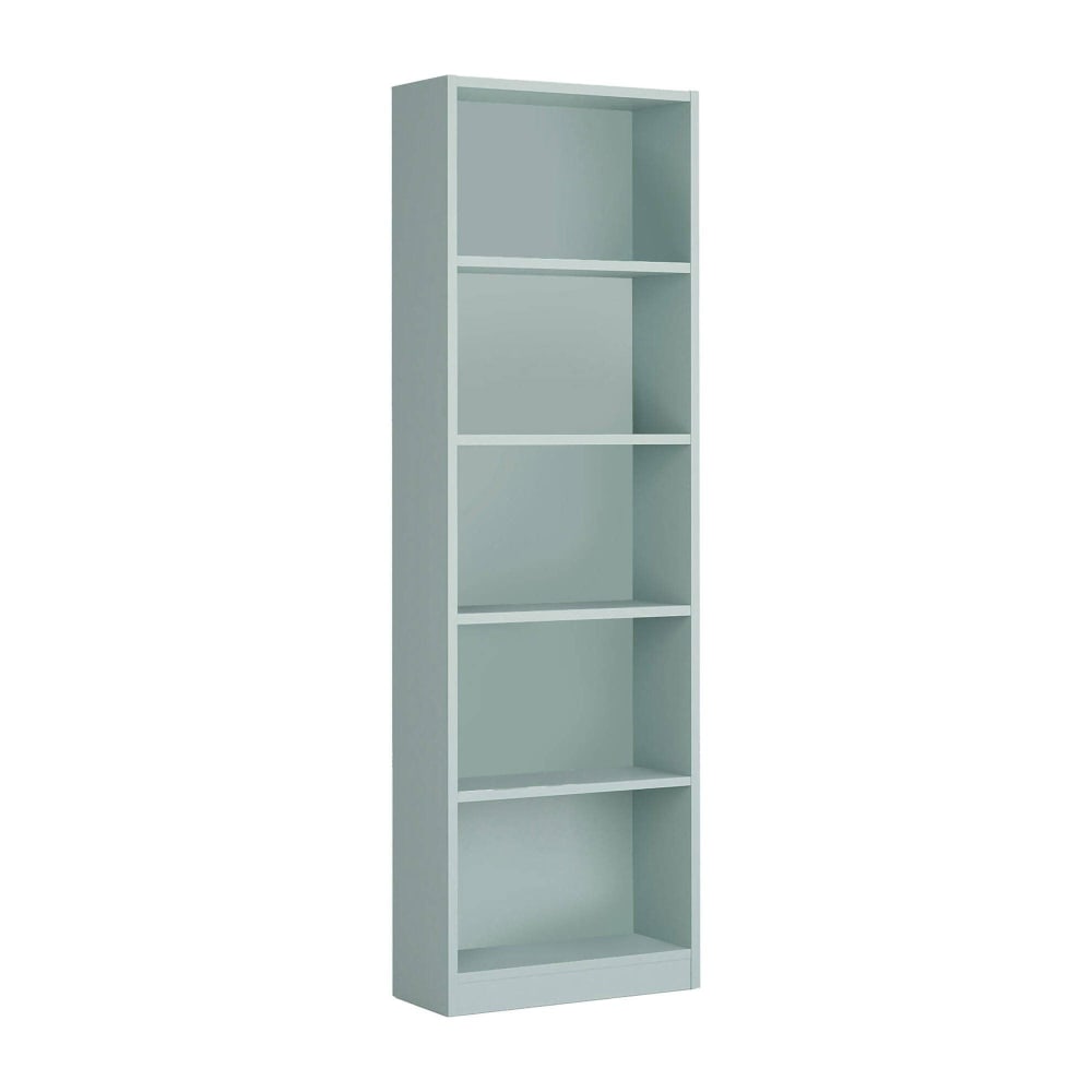 Dmora Wassergrünes Bücherregal in Holzoptik, 52 x 25 x 180 cm style modern - Holz