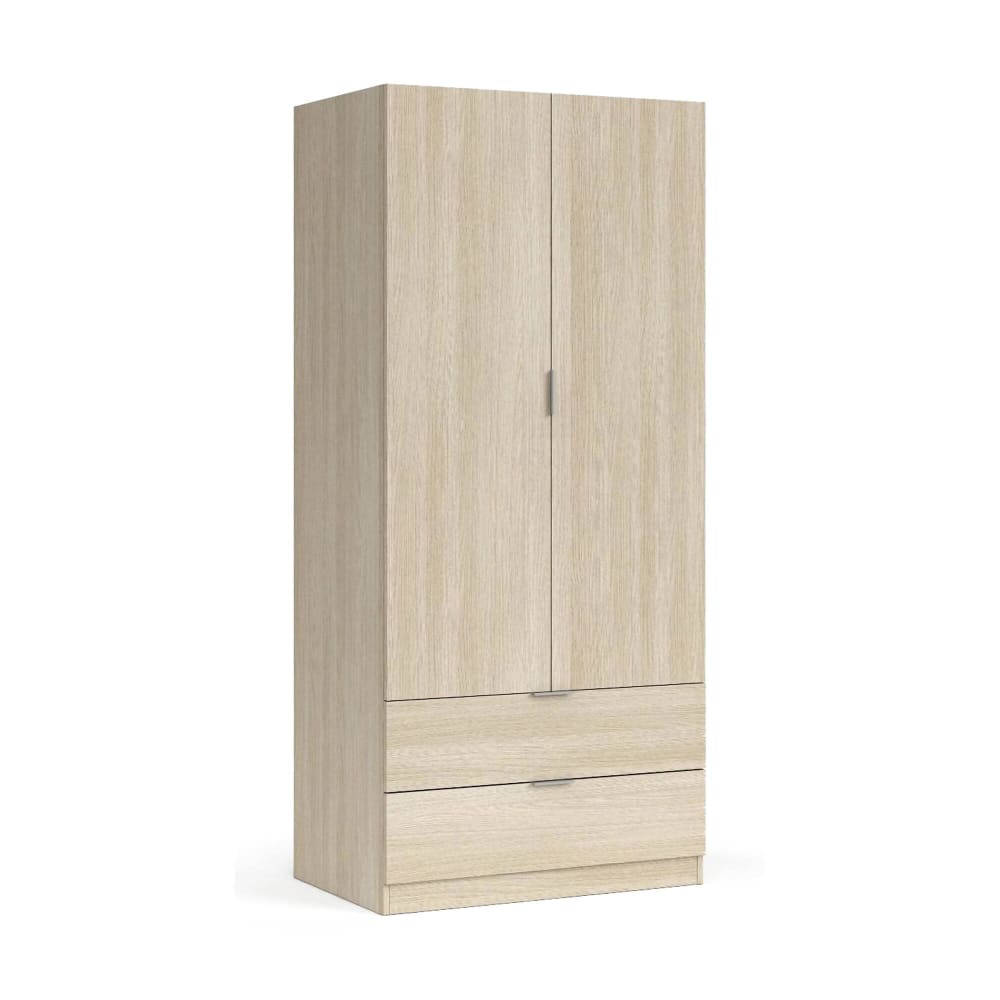 Dmora Armoire 2 portes effet bois beige 81x52 cm style contemporain Marron Bois - 82x180x52cm