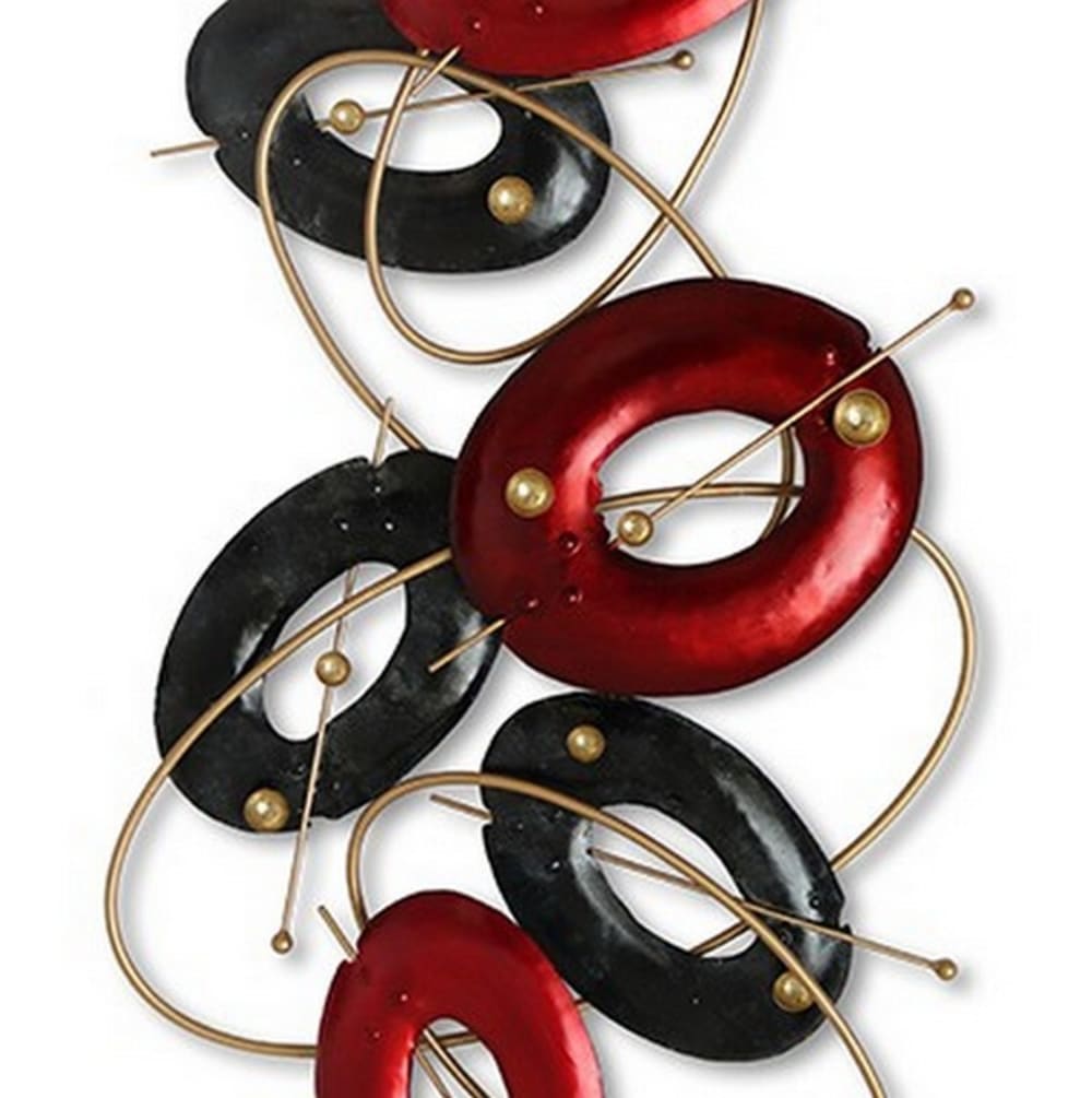 Décoration murale en métal anneaux or 91x50x8 - Maisons du Monde