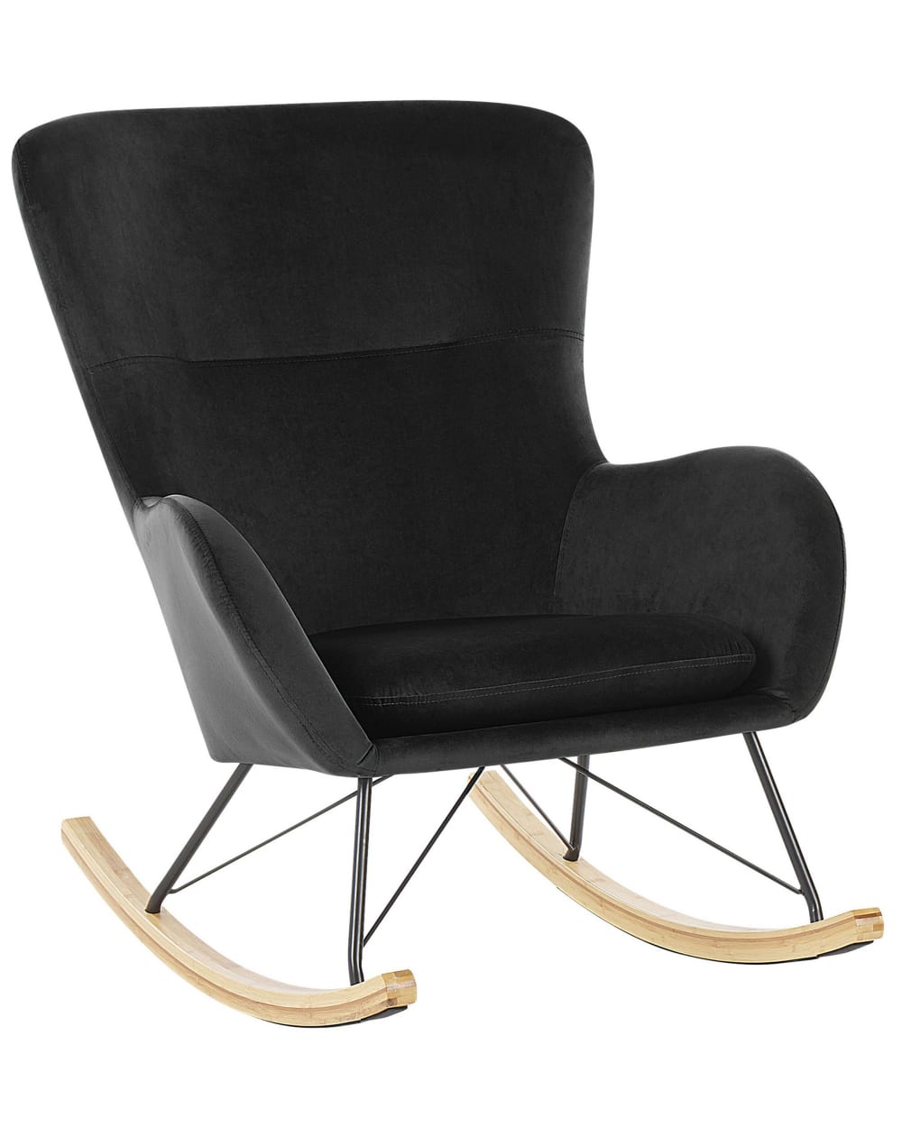 Fauteuil à bascule velours noir