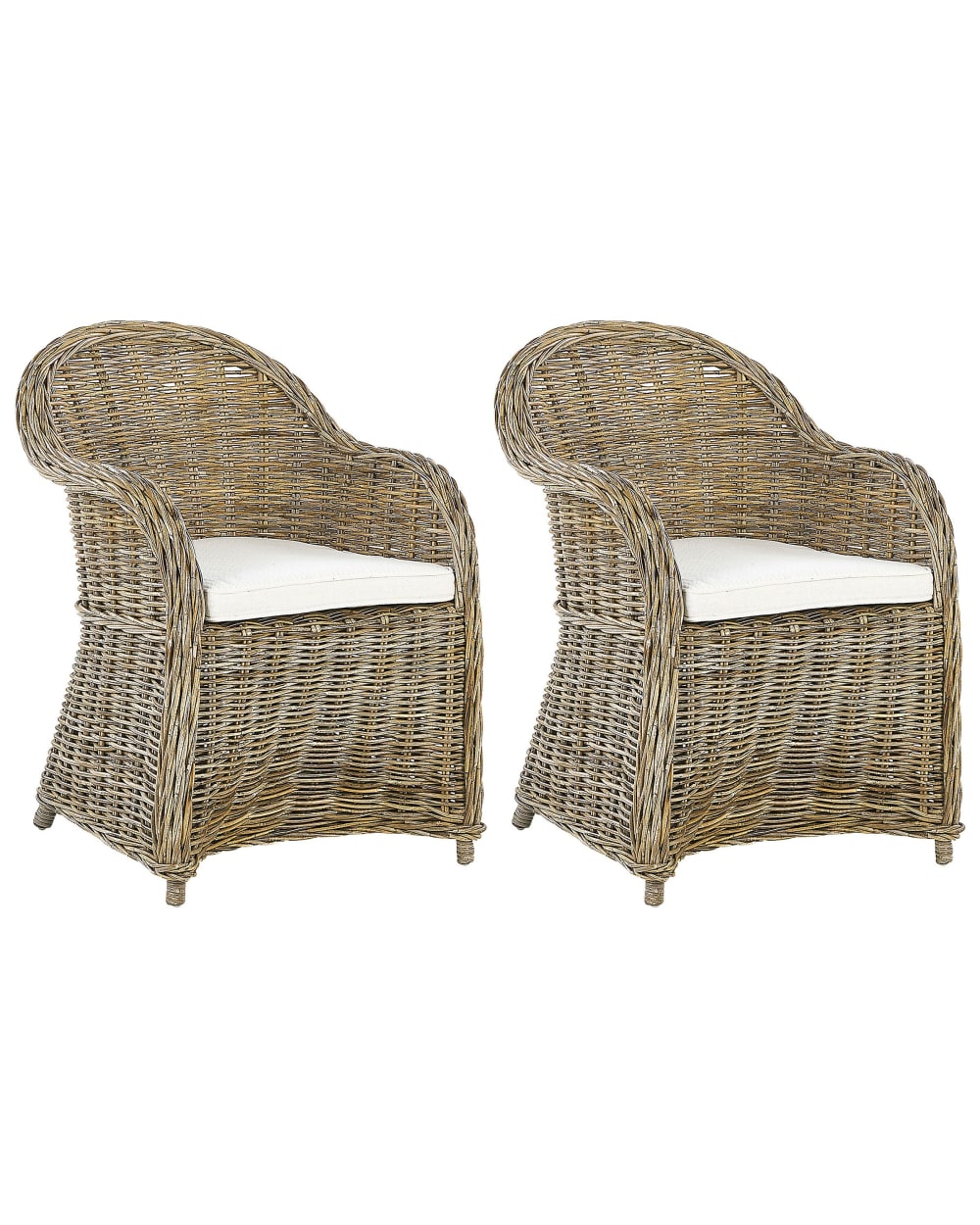 fauteuil en rotin marron
