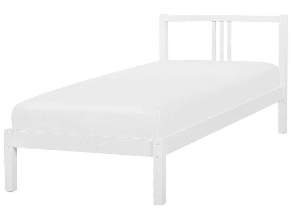 Lit simple en bois blanc