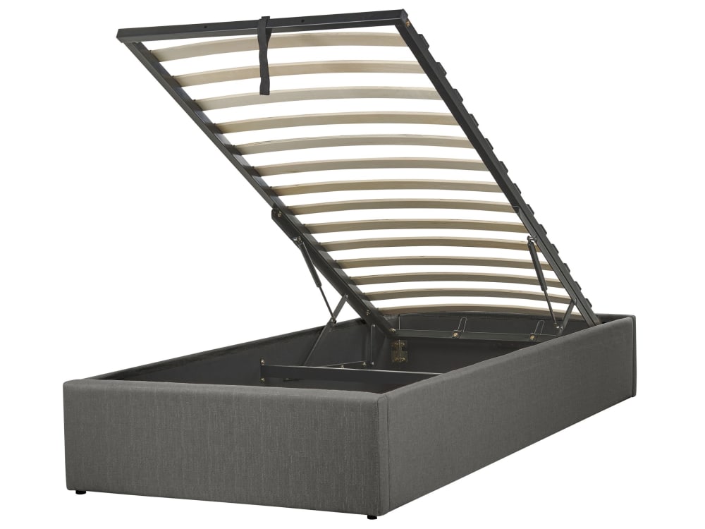 Lit simple en tissu gris 90x200 — Beyit
