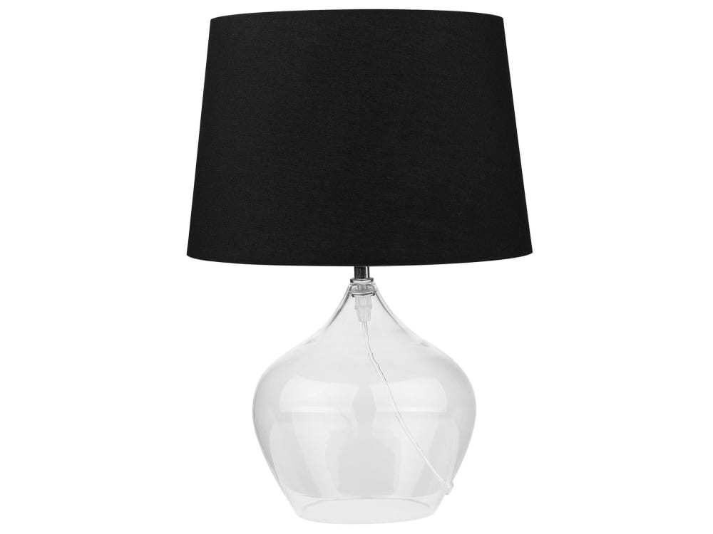 Lampe à poser verre noir