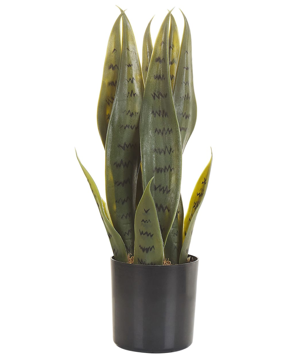 Planta artificial en maceta verde negro 40 cm snake plant