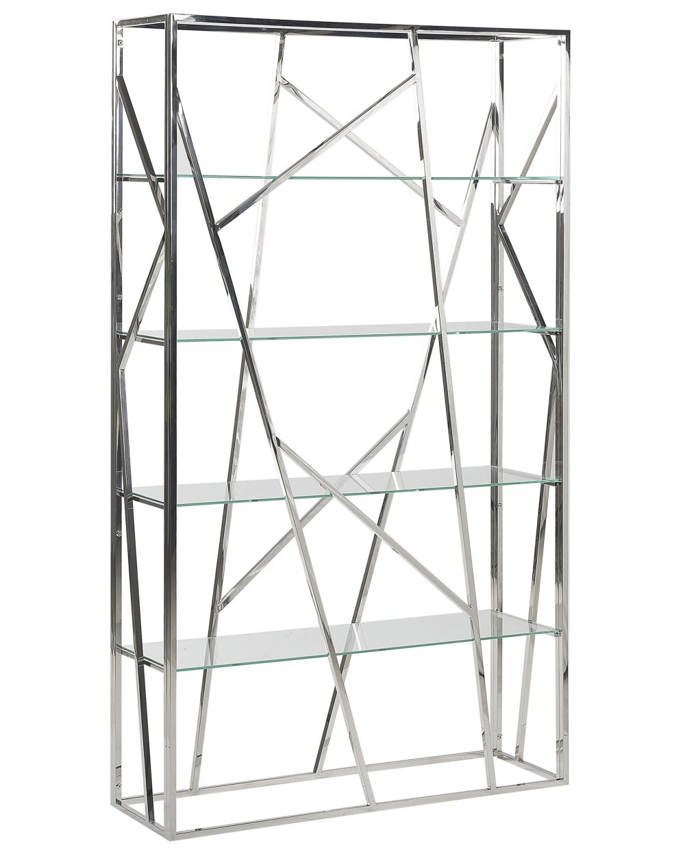 Regal Mit 4 Ebenen Aus Metall 175Cm, Silber