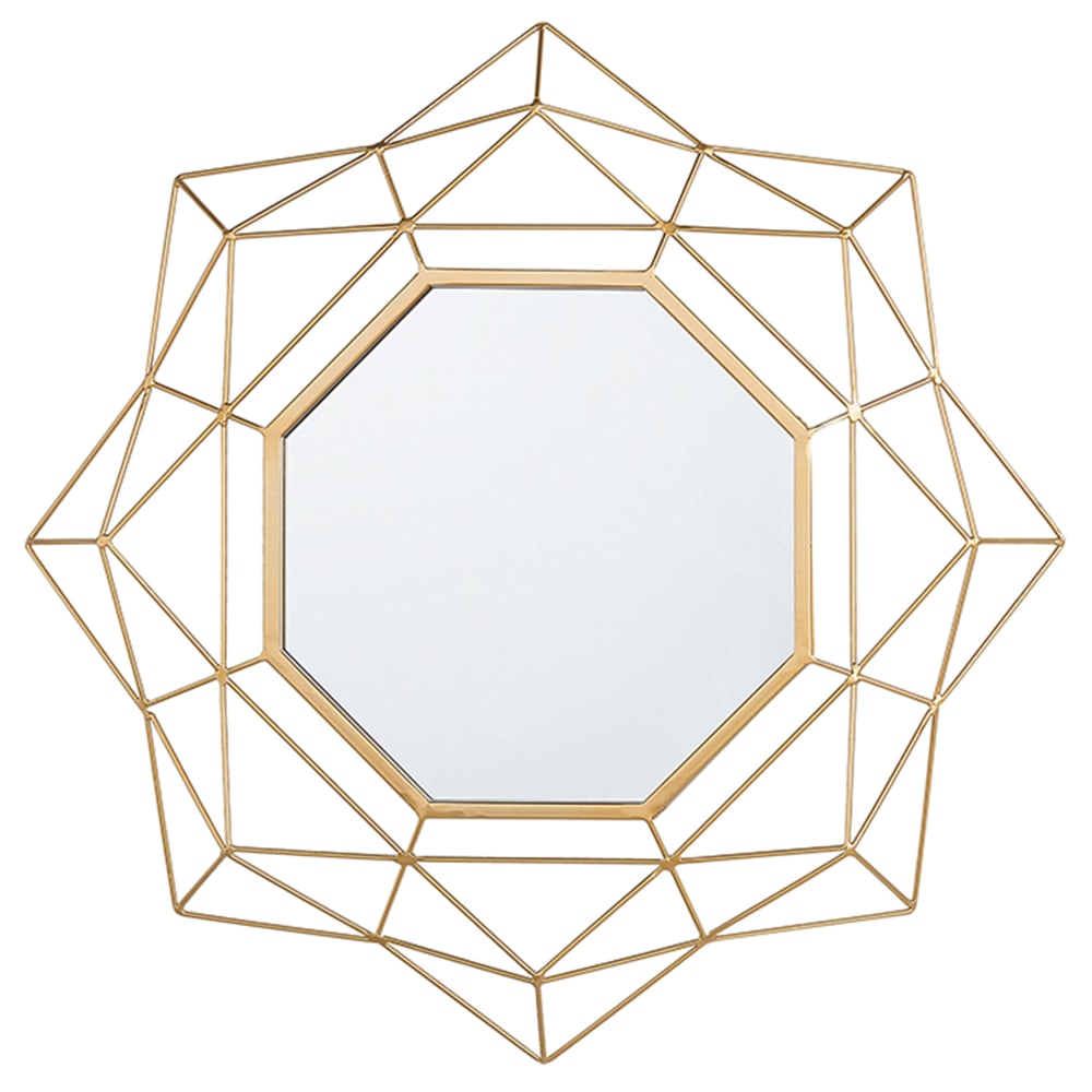 Wandspiegel aus Metall 60 x 60, gold - Maisons Du Monde
