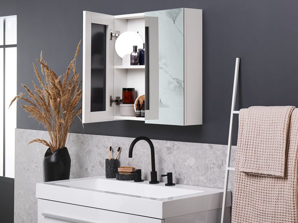 Bad-Spiegelschrank 60 cm 60 cm Weiß - Maisons Du Monde