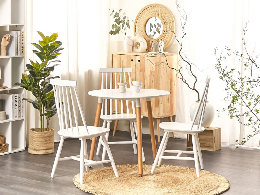 Esszimmertisch 2 Personen aus Mdf-platte, weiß - Maisons Du Monde