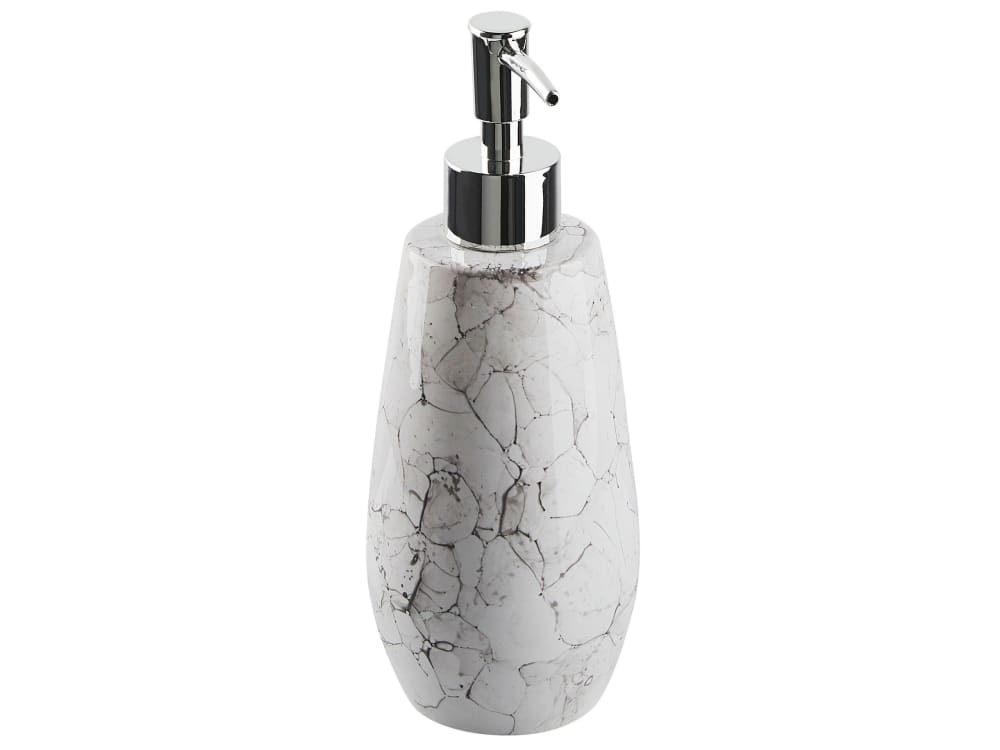 Lot de 6 accessoires de salle de bain en céramique blanche — vue 4