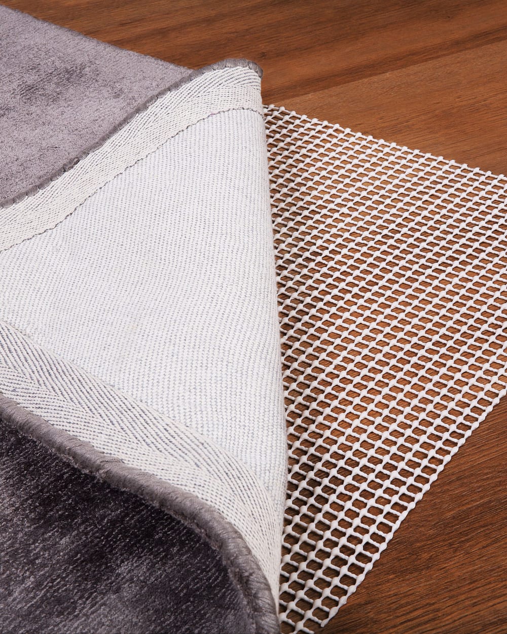 Antirutschmatte Teppich aus Kunststoff 140 x 110cm, weiß -