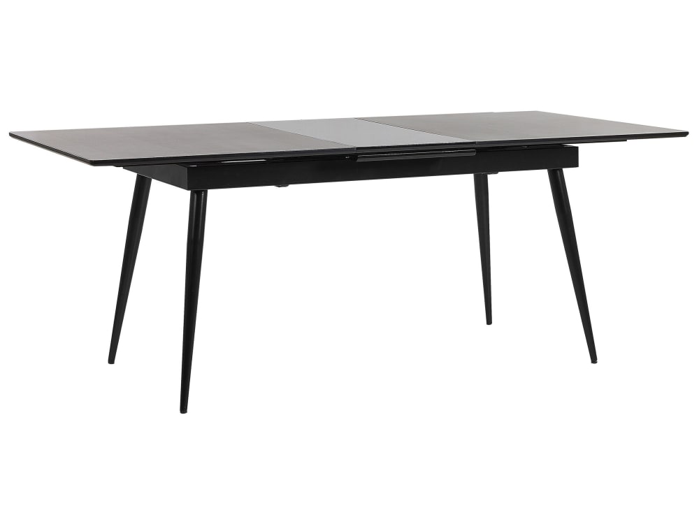 Beliani Esszimmertisch 8 Personen aus Mdf-platte, schwarz style modern - Spanplatte
